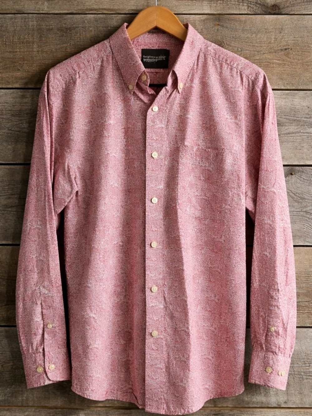 Wrangler Men's Dusty Rose Button-Down Shirt
